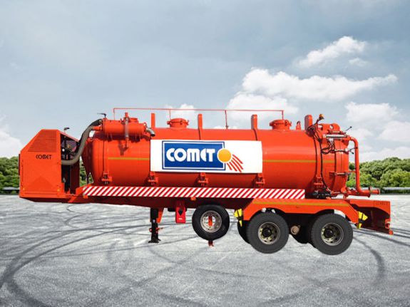 La semi-remorque citerne aspiratrice COMET, d’une capacité de 20 000 L, est destinée au transport de boue de divers provenances, elle est utilis&e