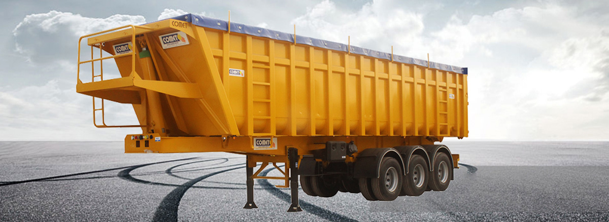 La benne céréalière 45 m³ COMET est destinée au transport des produits volumineux à faible densité comme les cér